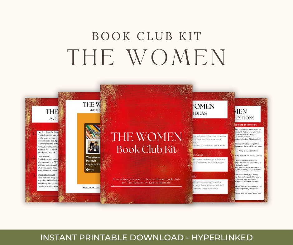 Book Club Kit the Women by Kristin Hannah Discussion Questions Book