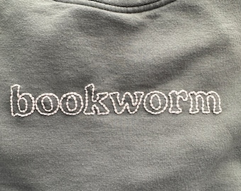 Bookworm Embroidery Template