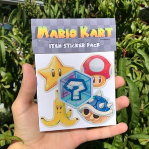 Mario Kart Sticker Pack | Holographic Super Mario Stickers | Mario Kart 8 Stickers | Video Game Stickers
