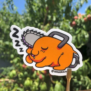 Sleepy Pochita 3&quot; Sticker | Chainsaw Man Sticker | Anime Sticker | Manga Sticker | Cute Sticker | Pochita Sticker