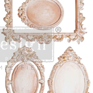 Décor Moulds® – Lucian | Mini Picture Frame Mould | 1 pc, 5″×8″×8mm | Silicone Mould for Resin, Clay & Décor Projects