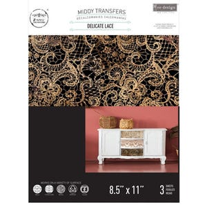 Rub on Transfers for Furniture, Redesign with Prima Decor Transfer, Furniture Transfer, Delicate Lace Transfer Decals
