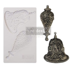 Silver Bells - Silicone Decor Mould - Redesign with Prima - 5"x8"