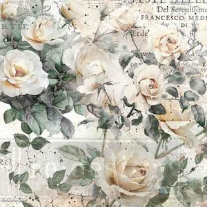 My Garden Whimsy - Floral Decoupage Paper –  Furniture Redesign (2 Sheets) Double Delight Paper Sets