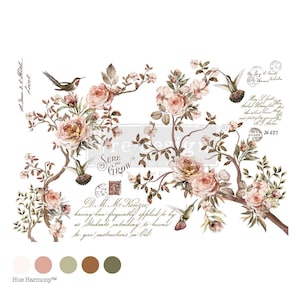 Blossom Tweet - Rub on Transfers for Furniture, Redesign with Prima Decor Transfer, Furniture Transfer, Furniture Decals