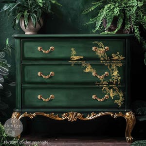 Kacha – Golden Serenade | Middy Foil Transfers® Rub on Transfers for Furniture, Redesign with Prima Decor Transfer, Furniture Transfer