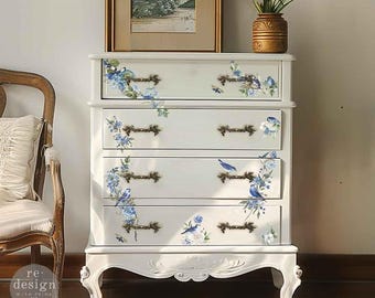 Garden Whispers, Floral Furniture Transfer, Redesign with Prima 3 SHEETS, 6″X12″ Mini