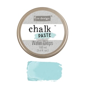 WATER DROPS Redesign Chalk Paste - Thick paint for Stencils, 3 Dimensional projects -  Mixed Media - Raised Stencil Medium - Fast Ship