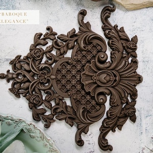 Baroque Elegance - Redesigns with Prima - Prima Decor Poly - Decor Applique - Bendable Casting - Furniture makeover - Furniture accent