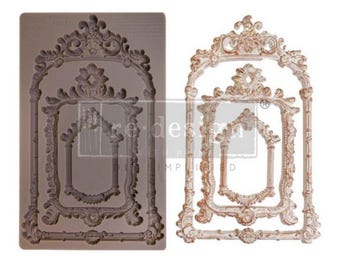 Finley Ornate Trim Silicone Mould - Resin & Clay Border Mould 5X8