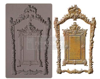 Vintage Reflection Frame Silicone Mould - Prima ReDesign (5x8")