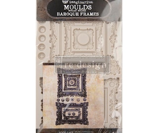 Finnabair Moulds – Baroque Frames - Silicone Decor Mould - Redesign with Prima - 8"x5"