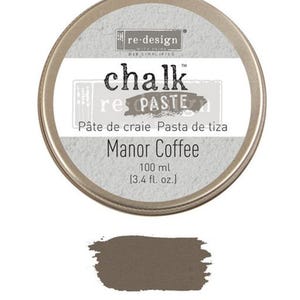MANOR COFFEE Redesign Chalk Paste - Thick paint for Stencils, 3 Dimensional projects -  Mixed Media - Raised Stencil Medium - Fast Ship