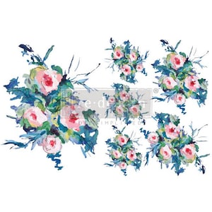 Expressive Blooms H2O Transfers for Furniture, Redesign with Prima Decor Transfer, Furniture Transfer