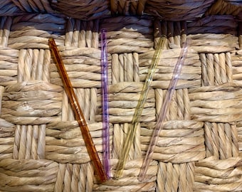 Straight Glass Colored Straws