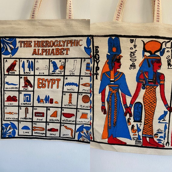Vintage Hieroglyphics Alphabet bag