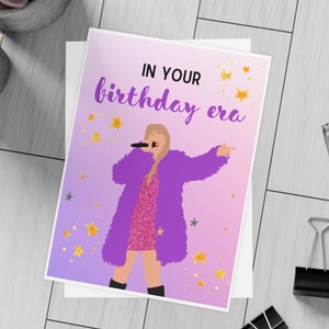 Cartão de aniversário de Taylor, na sua era de aniversário, aniversário de melhor amiga, aniversário de irmã, cartão de aniversário, download instantâneo