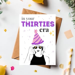 Cartão de aniversário de 30 anos, Na minha era dos 30 anos, Cartão de aniversário inspirado em TS, Na minha era de aniversário, Cartão de amigo rápido, Feliz aniversário, Download instantâneo