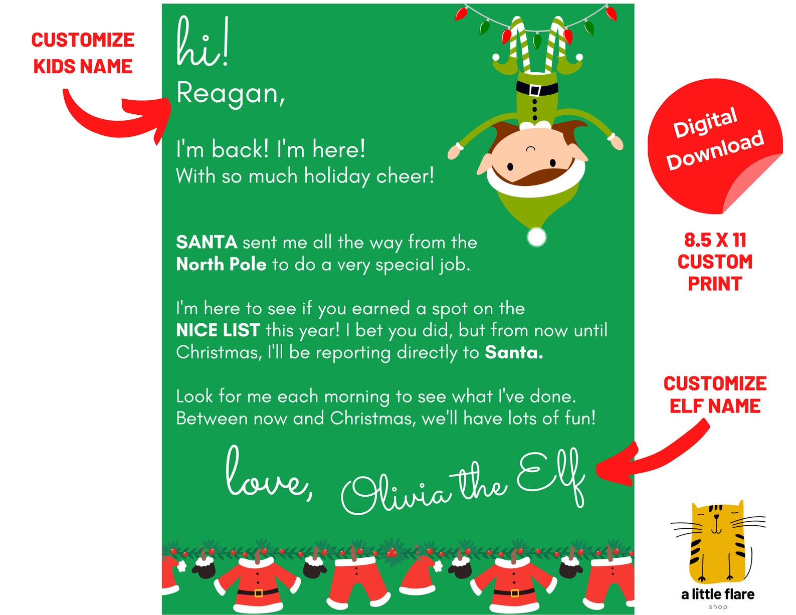 Elf Arrival Letter, Elf Letter, Elf Printable Etsy