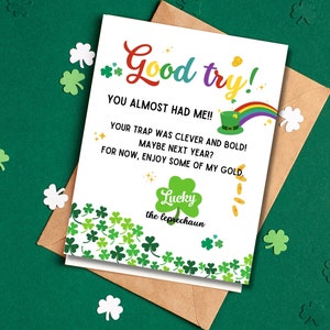 Carta de duende para niños, Trampa de duende, Actividad para niños del Día de San Patricio, Manualidades del Día de San Patricio, Ideas preescolares, Descarga instantánea