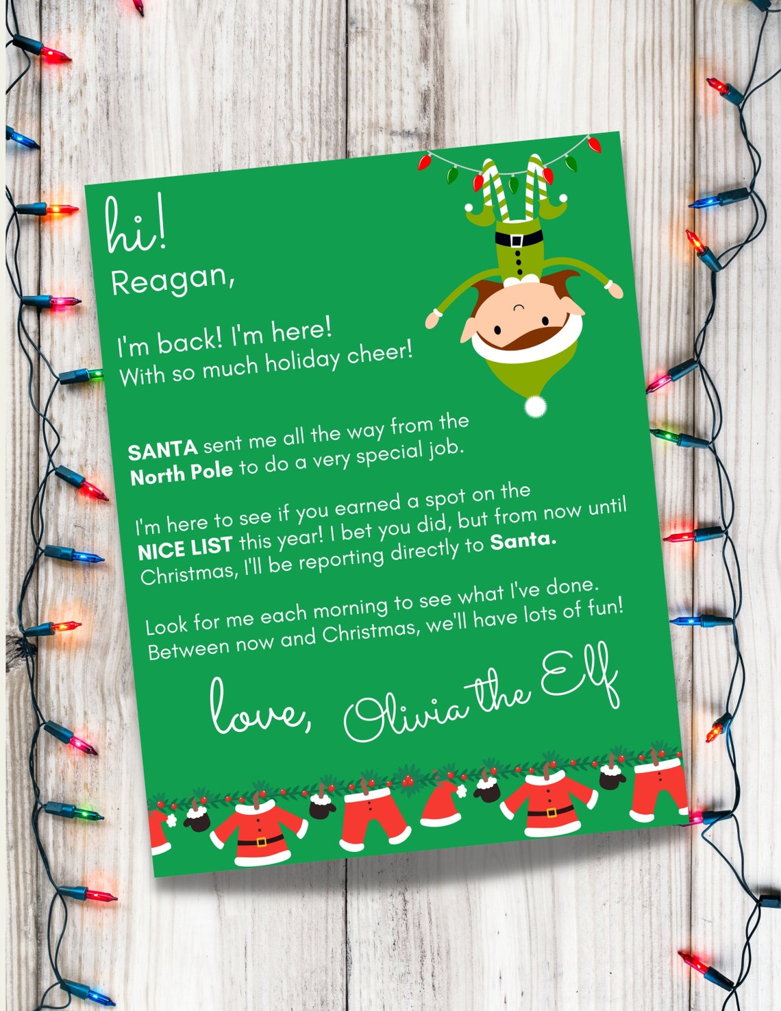 Elf Arrival Letter, Elf Letter, Elf Printable Etsy