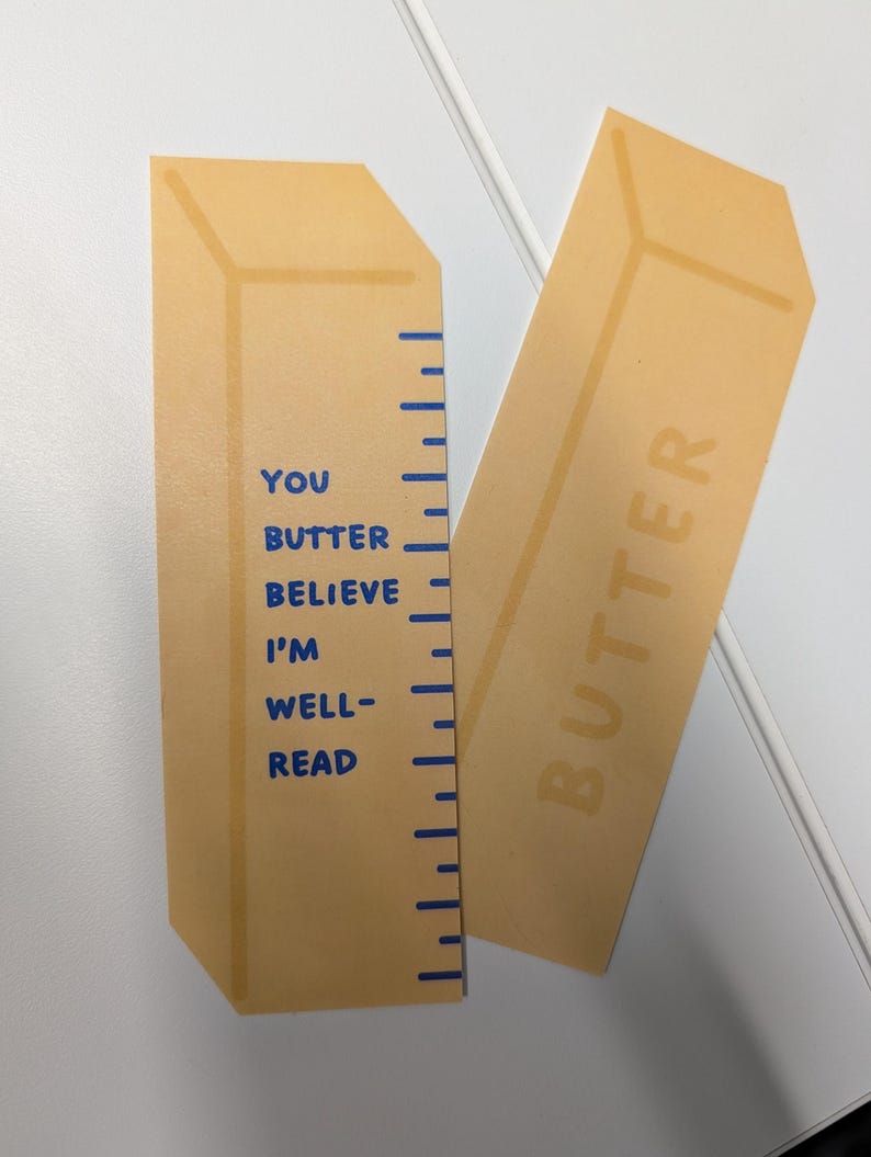 Printable Bookmarks, Cute Butter Gifts for Teacher Book Lover, You ...