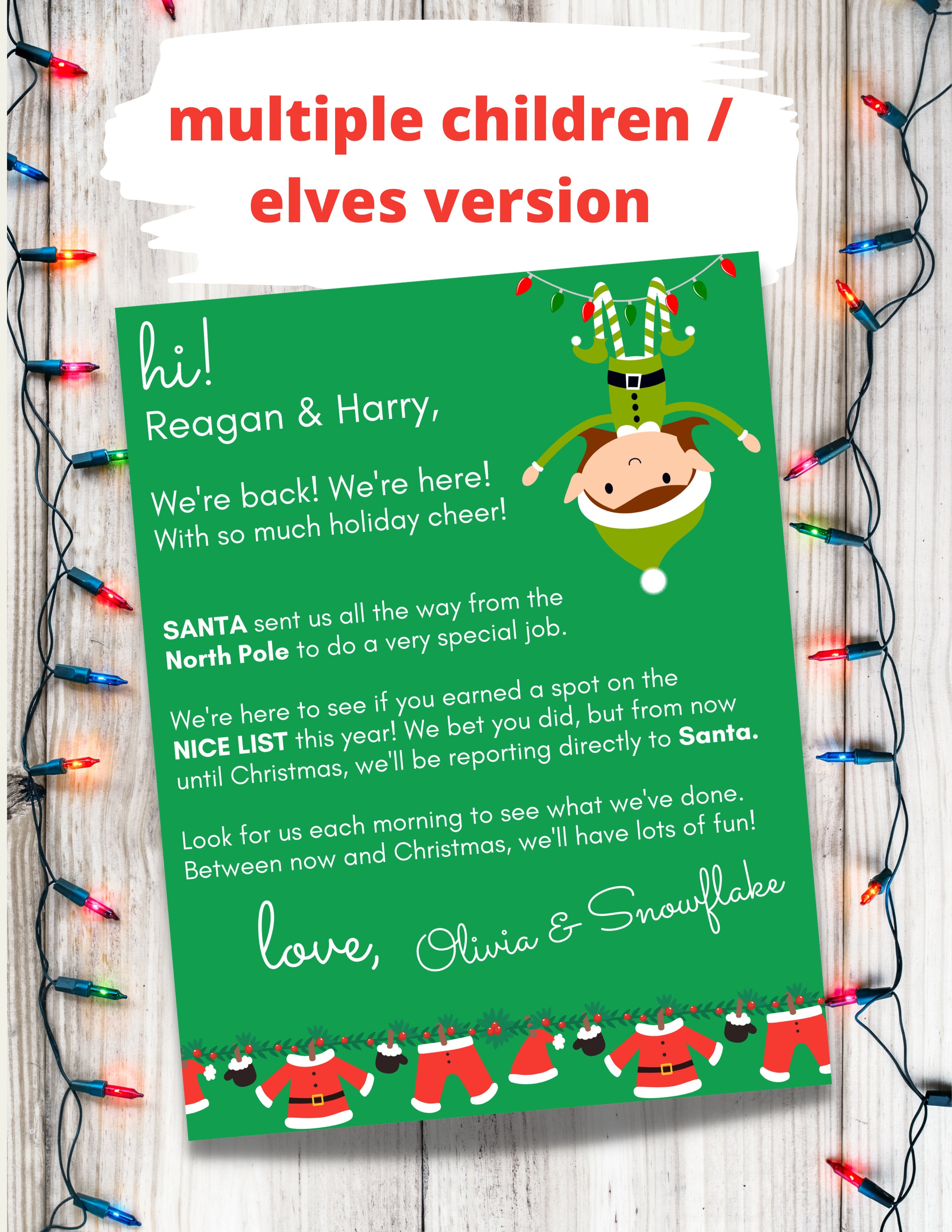 Elf Arrival Letter Elf Welcome Letter Elf Printable - Etsy