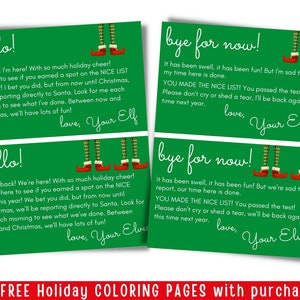 Elf Arrival Letter, Elf Goodbye Letter, Elf Welcome Letter, Elf Printable