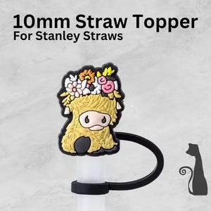 Cow Straw Topper, 10mm Straw Topper, Stanley Straw Topper, Straw Cover, Straw Charm, Straw Cap, Stanley Cup, Highland Cow, Cow Gift