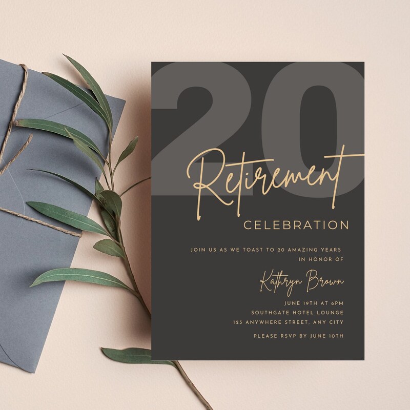 Retirement Invitation Etsy
