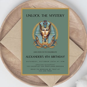 Geburtstagsparty für Kinder im alten Ägypten, Escape Room Party, ägyptisches Thema, sofortiger Download
