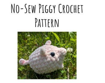 No-Sew Piggy Crochet Pattern - Easy and Quick 15 min Crochet Pattern for Markets - Farm Animal - Potbelly Pig