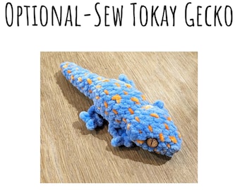 Tokay Gecko Crochet Pattern Low-Sew No-Sew, Sewing Optional, Easy, Beginner Crochet Pattern, Craft Show Prep, Under 1 hour