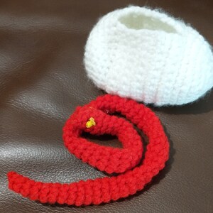 PATTERN - Crocheted Baby Snake and Pipped Cut Egg