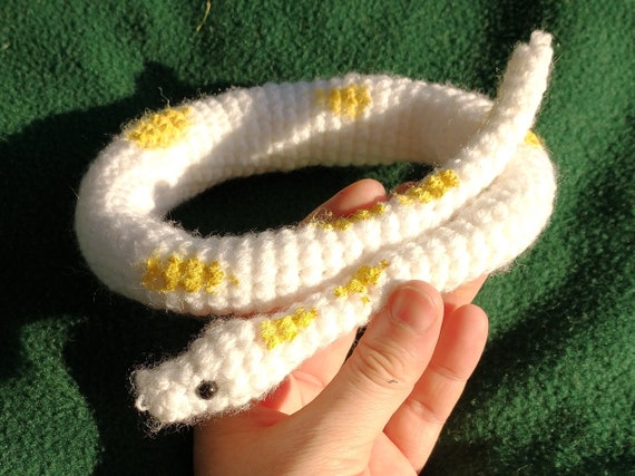 Crocheted Super Fire Black Eyed Lucy Ball Python Amigurumi Toy - Etsy