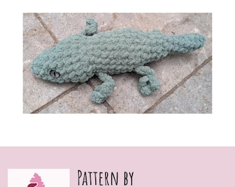 No-Sew Leachie Gecko Crochet Pattern, Easy Beginner Pattern Leachianus Gecko, Quick Crochet Pattern Lizard Crested Gecko