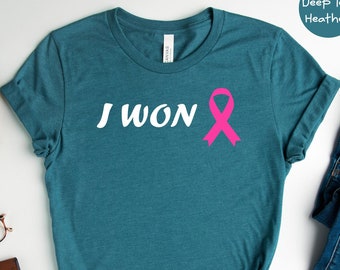 I Won Cancer Shirt, Cancer Awareness Shirt, Cancer Survivor Shirt, Gift for Cancer Warrior, Cancer Ribbons Shirts