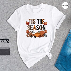 Tis The Season Shirt, Fall Vibes Shirt, Leopard Shirt, Fall Lover Gift, Good Vibes Shirt, Football Season Shirt, Cute Football Shirt