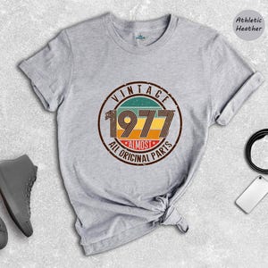 Vintage 1977 All Original Parts Shirt, 48th Birthday Shirt, 1977 Birthday Shirt, Retro 48th Birthday TShirt, 48 Years Birthday Shirt