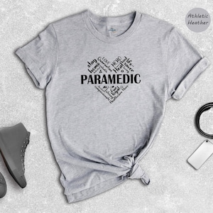 Paramedic Heart Shirt, First Responder Shirt, Gift For Paramedic, Paramedic Clothes, Paramedic Graduation Shirt, Nursing Shirt