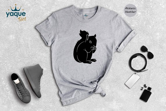 Squirrel Shirt Cute Animal Tee: Nature Lover Graphic T-Shirt, Soft Cotton Blend (Multiple Sizes, Color Options)