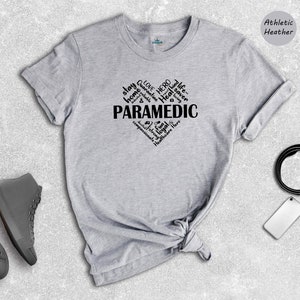 Paramedic Heart Shirt, First Responder Shirt, Gift For Paramedic, Paramedic Clothes, Paramedic Graduation Shirt, Nursing Shirt