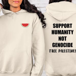 Support Humanity Not Genocide Free Palestine Hoodie, Free Palestine Sweatshirt, Human Rights Hoodie, Solidarity Sweatshirt