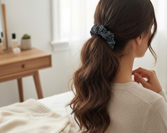 Spooky Spider Web Halloween Hair Scrunchie