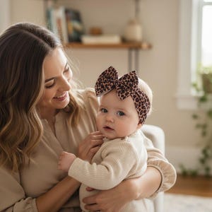 Fiocco per capelli con stampa leopardata, fascia per capelli per neonati, fascia per capelli per bambini piccoli, fascia per capelli per bambini, fiocco da 5 pollici, fiocchi da marinaio, fascia per capelli in nylon