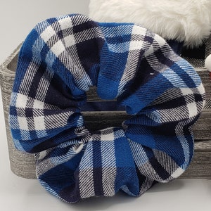 Flannel Scrunchies, Cozy Hair Accessories, Multiple Colors, Handmade Scrunchie, Winter Hair Tie, Gift for Her, Soft Fabric Hair Scrunchies