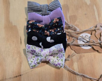 Handmade Pet Over the Collar Bow Tie | Dog and Cat Bow Tie | Floral & Neutral Pet Accessories | XS-XL Collar Slide Bow Tie
