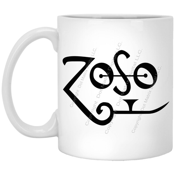 Jimmy Page Zoso Symbol - Suitable for DIY Personalized Coffee Mug T-Shirts Water Bottle Tumblers or Anything Suitable for Sublimation