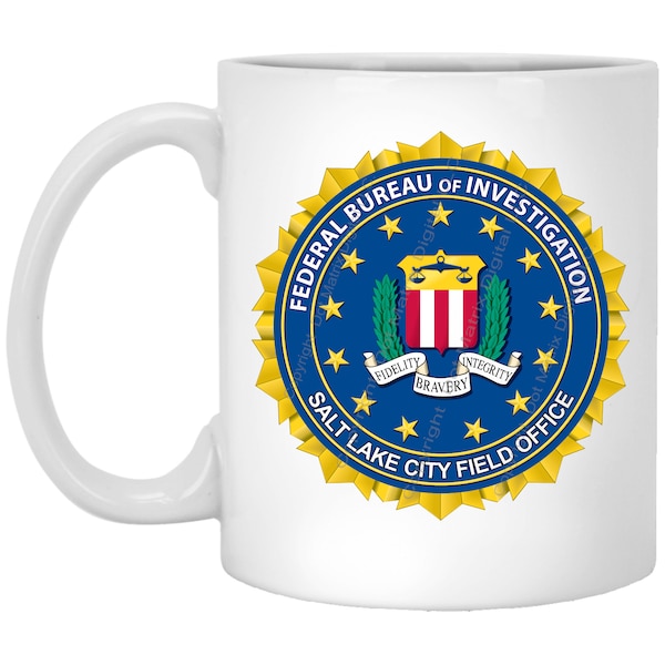 FBI Salt Lake City Field Office Suitable for DIY Personalized Coffee Mug T-Shirts Water Bottle Tumblers or Anything Suitable for Sublimation