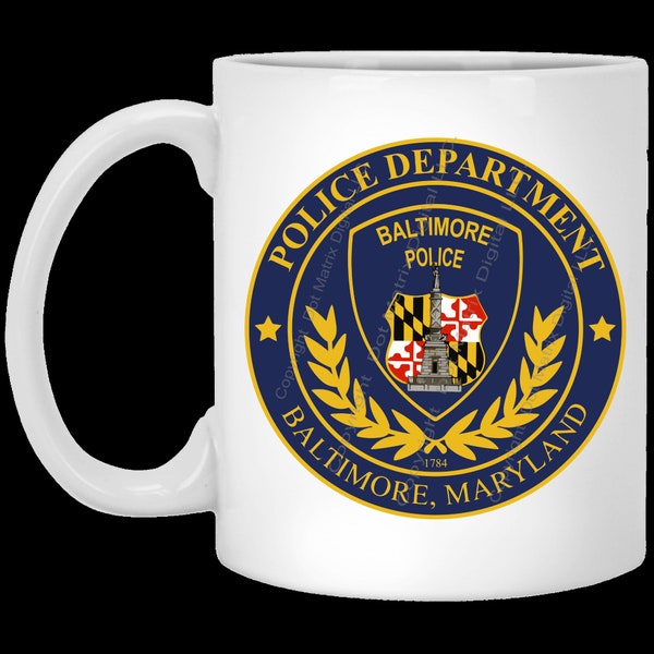 Baltimore Police Department - Suitable for DIY Personalized Coffee Mug T-Shirts Water Bottle Tumblers or Anything Suitable for Sublimation